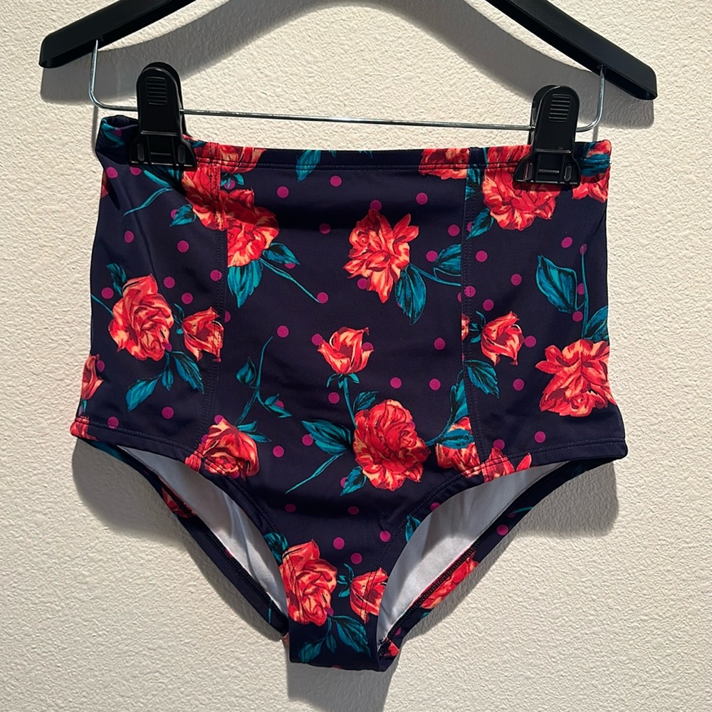 Urban Outfitters Out From Under High Waisted Floral Bathing Suit Bottom NWOT